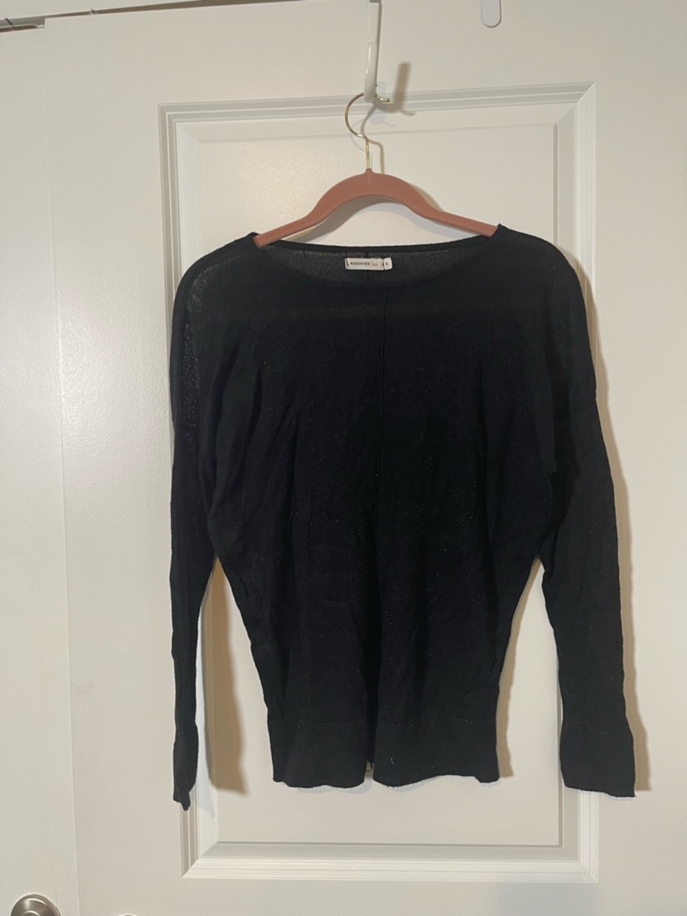 Reserved Black Scoop Neck Lightweight Sweater